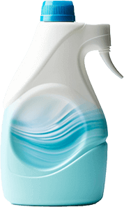 強力な洗浄力を持つ洗剤のボトル